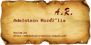 Adelstein Rozália névjegykártya